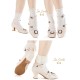 Iris Corolla Frame Square Heel Shoes(Reservation/8 Colours/Full Payment Without Shipping)